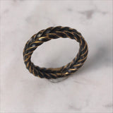 Brass double twist ring - Size 8.5