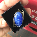 Starburst stone silver pendant