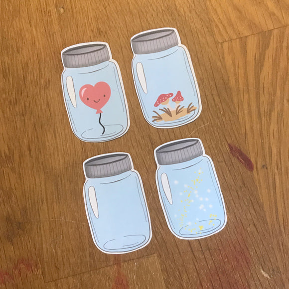 Mason Jar Stickers - Set 1
