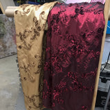 “Silk” ribbon/rose fabric