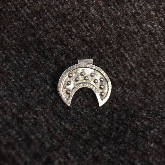 Handmade silver lunate pendant - Historically inspired